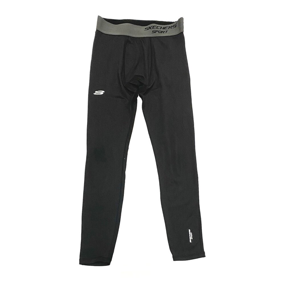 Skechers Sport Compression Pants Mens S Black Base Layer Tights Gym Run Athletic